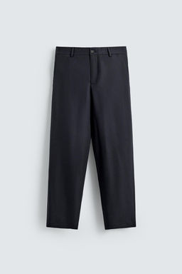 100% WOOL STRAIGHT-LEG TROUSERS - Zara фото 6