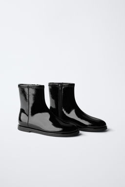 PATENT ANKLE BOOTS