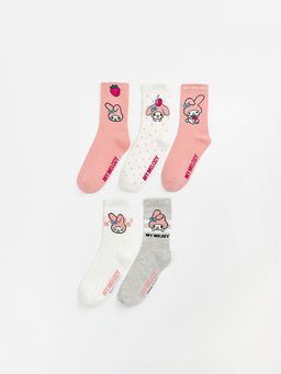 My Melody Desenli K?z ?ocuk Soket ?orap 5li