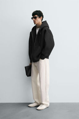 NEOPRENE-EFFECT HOODIE - Zara фото 4