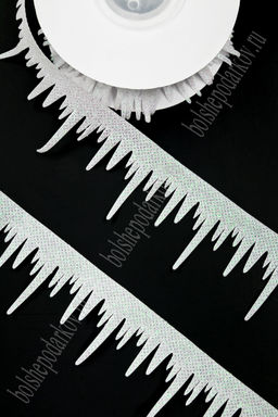 Лента декоративная 4 см*10 ярд "Льдинки" SF-7607