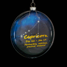 Цена за 12 шт. Украшение ErichKrause Decor Козерог медальон 10см, стекло