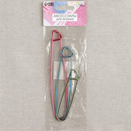 Цена за 3 шт. Набор вспомогательных булавок для вязания, 3 шт., 9/11.5/15 см, МИКС