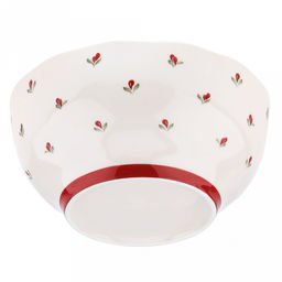 Нежное утро Салатник фарфоровый 1,2л, д17,7см, h8,3см, с деколью, волнистый край, кремово-розовый (Китай) - Домашняя мода фото 5