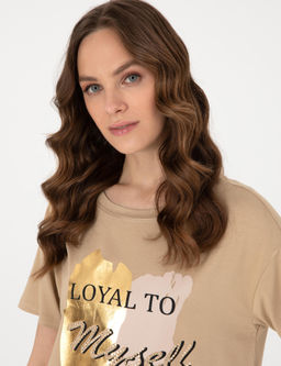 Bej Comfort Fit Ti__rt