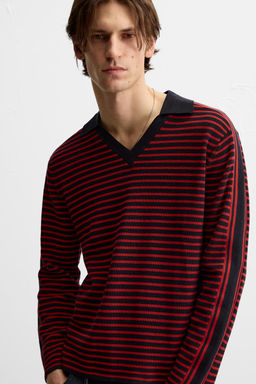 STRIPED KNIT POLO SHIRT - LIMITED EDITION