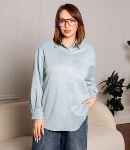 Рубашка #КТ1320, ментоловый