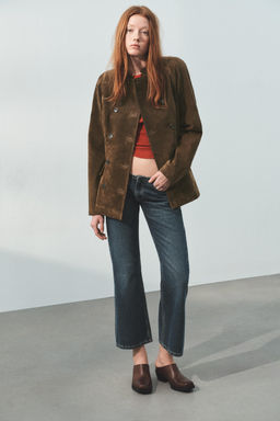FITTED 100% SUEDE LEATHER JACKET - Zara фото 2