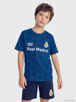 Real Madrid Bask?l? Erkek ?ocuk ?ortlu Pijama Tak?m?