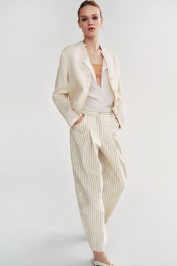 PANTAL?N BARREL RAYAS ZW COLLECTION / Crudo - Zara фото 4
