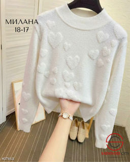 Кофта женская с сердечками