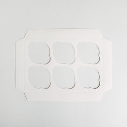 Цена за 5 шт. Коробка для капкейков, кондитерская упаковка, 6 ячеек 23 Февраля, 23?16?10 см