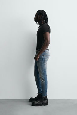 JEANS SKINNY CROPPED FIT / Azul medio - Zara фото 4