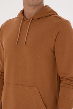 Erkek Regular Fit Kapi_onlu Camel Basic Sweatshirt Sepette S_rpriz _ndirim - U.s. polo assn фото 7