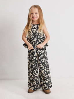 ACOOLA / Брюки детские для девочек Hesat2_pn черный принт фото 4