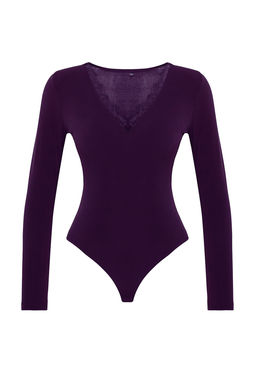 TRENDYOLMILLA Siyah Orme Danteli Yaka Detayl? Body TPRAW25BD00007 фото 13