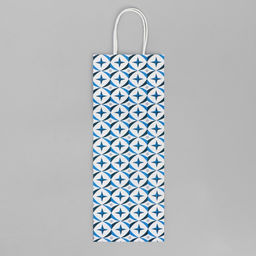 Цена за 20 шт. Пакет под бутылку Геометрия, белый крафт, 13 х 36 х 10 см - Доступные радости фото 5