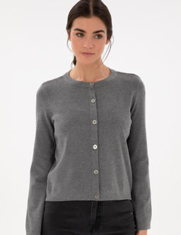 Gri Melanj Slim Fit Triko H_rka