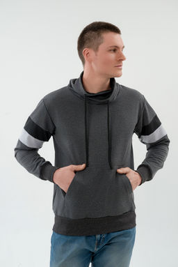 Толстовка мужская из футера Оскар темно-серый - Амадэль фото 3