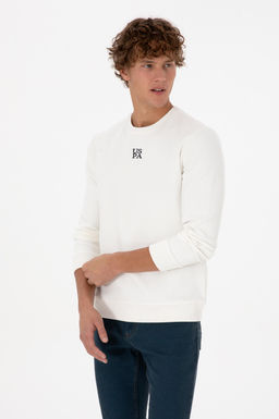 Erkek Regular Fit Bisiklet Yaka Krem Sweatshirt Sepette S_rpriz _ndirim