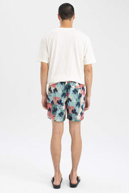 Шорты для плавания выше колена с узором пальмы - Defacto фото 6