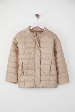 Gold Duz/Basic Kal?n Dik Yaka Regular K?z Cocuk Mont TKDAW26MO00015