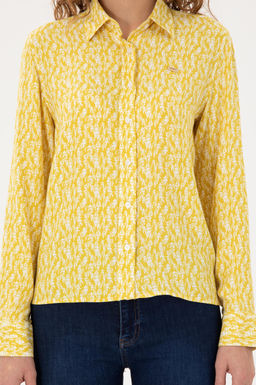Женская желтая рубашка с длинным рукавом Неожиданная скидка в корзине - U.s. polo assn фото 6