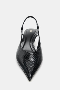 TEXTURED SLINGBACK SHOES - Zara фото 8