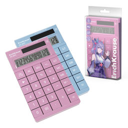 АКЦИЯ Цена за 1 шт. Калькулятор настольный 12-разрядов ErichKrause DC-2675 Manga, ассорти (в пэт-боксе по 1 шт.)