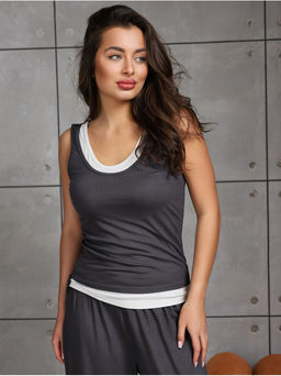 Топ Дубль Графит Женский