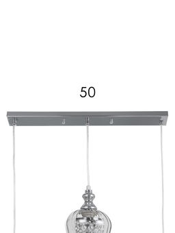 Светильник подвесной TR3613/3, 3хE27, 40 Вт, 57×14×92 см, хромированный
