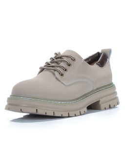 03-P8204-3 GRAY/BEIGE Полуботинки женские (натуральная кожа, нубук)