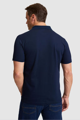 Erkek Lacivert Regular Fit Polo Yaka Basic Ti__rt