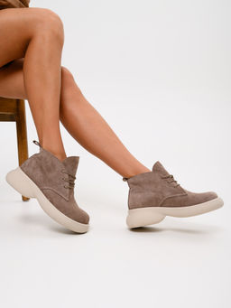 Ботинки 308.927be. капучино замша/Байка