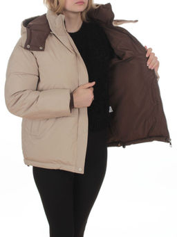 S24-292 BEIGE Куртка зимняя женская (150 гр. холлофайбер)