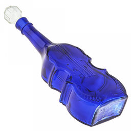 Графин-штоф стеклянный Скрипка 0,75л, 12,5х6,5х34см, синий (Россия) - Домашняя мода фото 6