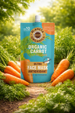PO ECO Маска д/лица ORGANIC Carrot (Морковь), Антиоксидантная (100мл). 12 03.2027 - Planeta organica фото 3