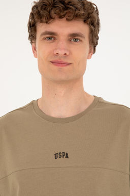 Футболка мужская U.S. Polo Assn цвета хаки хлопок  фото 2