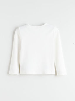 Bisiklet Yaka Anime Bask?l? K?z ?ocuk Ti??rt