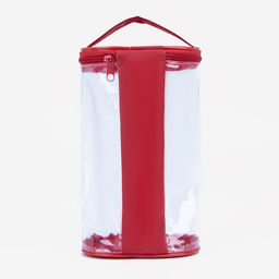 Косметичка на молнии, с ручкой, цвет красный