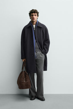 WOOL BLEND STRUCTURED COAT