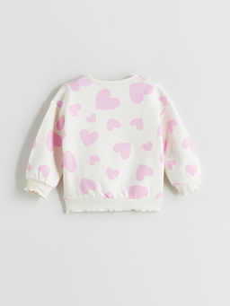 Bisiklet Yaka Barbie Bask?l? K?z ?ocuk Sweatshirt