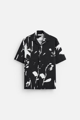 ABSTRACT PRINT STRETCH SHIRT - Zara фото 8