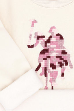 Кремовый свитшот для девочки Неожиданная скидка в корзине - U.s. polo assn фото 5