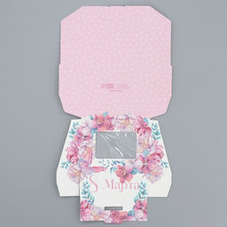 Цена за 5 шт. Кондитерская упаковка, коробка с ламинацией «8 марта», 10 х 8 х 3.5 см