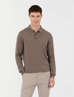 Vizon Melanj Slim Fit Polo Yaka Basic Triko Kazak - Pierre cardin фото 3