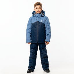 RODOS Утеплённый костюм для мальчика зима М-228д Синий/Васильковый  фото 90