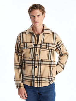 Regular Fit Uzun Kollu Ekose Erkek G?mlek Ceket