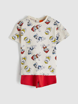 Paw Patrol Bask?l? Erkek Bebek Penye Ti??rt ve ?ort