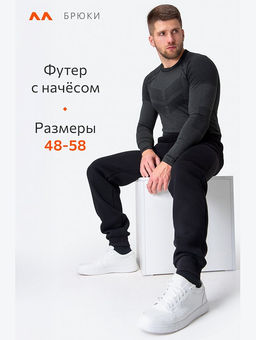 Мужские брюки из футера с начесом Happyfox